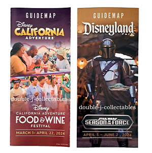 Disneyland & DCA Guide Maps Food Festival Star Wars Force Mandalorian April 2024