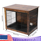 Large Wooden Furniture Dog Kennel End Table Indoor Heavy Duty Dog Crate Cage New