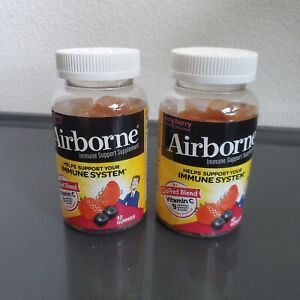 Airborne Immune System Gummies 42 Ct. Ex 8/24 Very Berry Lot Of 2