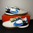 Nike Street Gato White Blue Indoor Soccer Shoes Mens Sz 8 NEW* DC8466-143