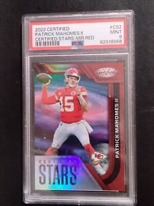 New Listing22 Panini Certified Patrick Mahomes Certified Stars Mirror Red #02/99