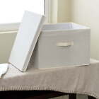 Storage Box With Lid Box 15”x18.5”x12” Canvas Sides With Cardboard