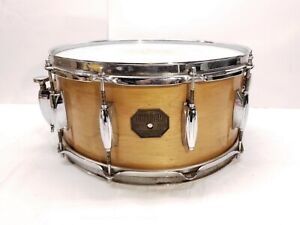 AS-IS Vintage 1970s 80s Gretsch 4154w Stop Sign Badge Snare Drum