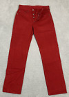 Vintage 80s MENS LEVIS 501 STRAIGHT  JEANS Bright Red 29x32 (29x30) Made In USA