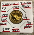 1990 Sunshine GEM BU Golden Eagle 1/4oz .9999 Gold--In a Informative Coin Holder