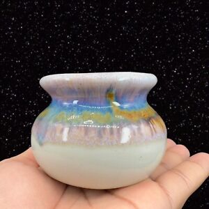 New ListingStudio Art Pottery Vase Drip Glaze Stoneware Pottery Ceramic Bud Vase 3