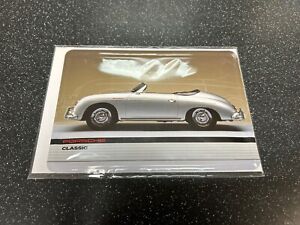 PORSCHE FACTORY ISSUED 356 SPEEDSTER METAL POST CARD NEW SEALED UNUSED. SIGN TIN