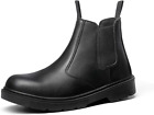 Men'S Steel Toe Chelsea Work Boots Slip on Safety Construction Boots
