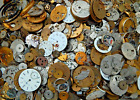 Lot of 1 Lbs. of Watch Parts Gears, Plates, and More for repair or Steampunk art