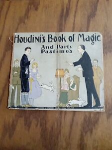 Rare Vintage 1927  - HOUDINI'S Book Of Magic And Party Pastimes- Poor Condition