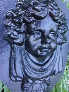 Victorian girl face mold plastic garden casting plaster concrete mould 12