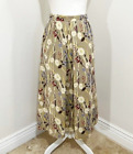 Orvis Vintage Tan Floral Linen Midi Skirt Size 14 NWT
