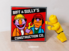 LEGO Construction Sign Billboard Biff Sully Sesame Street Advertising City Stick