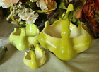 Set Of 3 Hull Pottery Swans Planters Green