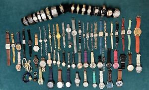 HUGE WATCH LOT!  75 WATCHES! Parts, Repair, Resale  (Untested As Is)