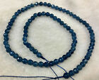 NATURAL 4MM Blue Ink Rondelle Faceted Gemstone Kyanite Loose Beads 15 