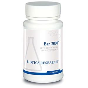 Biotics Research B12 Lozenges- Vitamin B6 & B12 2000 Lozenges & Folate - 60 tab