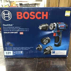 Bosch Flexiclick 5-in-1 Drill/Driver System GSR12V-140FCB22 Bosch Flex