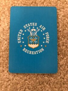 Vintage Single Swap Card United States Air Force Recreation Blue USA Military US