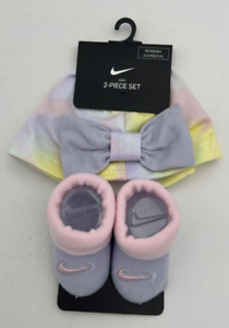 Newborn Infant Baby Girl Nike NB 0-6 Months Hat And Socks Set