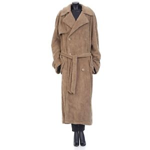 BALENCIAGA 2790$ Double-Breasted Towel Trench Coat In Neutral Beige