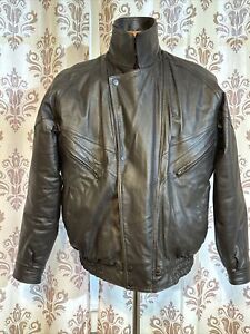 Vintage Phase 2  Genuine Leather motorcycle Jacket Men's Size Large