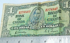 1937 Bank of Canada $1 One Dollar Note
