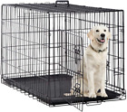 Large Dog Crate Cage Dog Kennel Metal Wire Double-Door Foldable , New