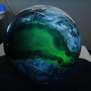 New ListingNatural Rare Volcanic Agate Crystal Sphere UV Reactive Gemstone Healing 3060g