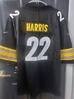 Najee Harris 22 Pittsburgh Steelers Custom Stitched Black Jersey Large
