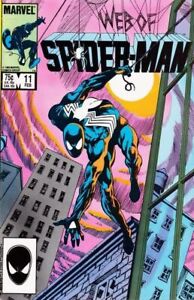WEB OF SPIDER-MAN #11 (1986) NM | Mark Beachum BLACK SUIT Cover