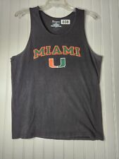 Champion Miami Hurricanes Shirt Mens Medium Charcoal NCAA Tank Tee
