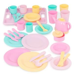 Battat- Play Circle- Dish Set – Plates, Cups, And Tea Party Toys – Play Kitchen