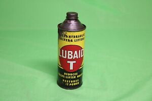 Vintage LUBAID T Cone Top Advertising Oil Can / Tin 1 Pint Milwaukee WI EMPTY
