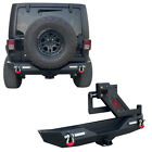 For 2007-2017 Jeep Wrangler JK Rear Bumper with LED lights Tire carrier (For: Jeep)