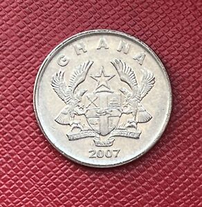 Ghana 2007 Nickel Plated Steel 10 Pesewas. Winnipeg Mint. KM# 39