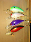 LOT OF 4 Bomber Model A 6A Crankbaits Fishing Lure tackle box filler smallmouth