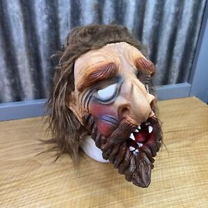 VTG 1980s Topstone Halloween Mask Troll Monster Hairy Full Head Horror Dwarf