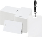 500 Blank ID Cards! White PVC, Credit Card Size, Vertical Slot Punch Durable