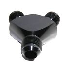 BLACK Male Flare Y-Block Fitting Adapter AN12 12-AN Male to 2X AN10 10-AN Male