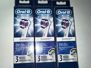 New ListingORAL-B 3-D White Replacement Toothbrush Tooth Brush Heads 100% Authentic 6 Total