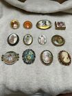 Antique To Vintage Lot Of 11 Brooches And One Box 9 Brooches Ok 2 Need Repair