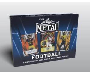 New Listing2024 Leaf Metal Football Factory Sealed Hobby Box! 5 AUTOs!