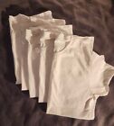 Hanes Men's Crew Neck T-Shirts Size Small - White Lot Of 5 New Washed *401