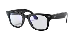 New ListingRay-Ban Stories Wayfarer Smart Glasses - Black Frames with Clear Blue Lenses...