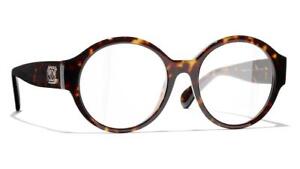 Chanel 3437 C714 Womens Eyeglasses Dark Tortoise 52-18-140 Authentic Brand New