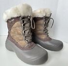 Columbia Sierra Summette Brown Faux Fur Insulated Winter Snow Boots Size 8