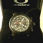 OAKLEY STEALTH HOLESHOT WATCH Men's Black Stainless w/ Chronograph Dial Rare