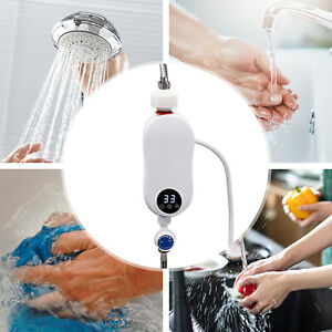 3500W Instant Hot Water Heater With Shower Head Tankless Electric Shower 110V US