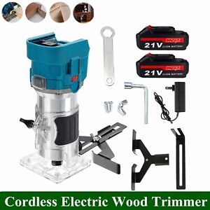 Cordless Compact Wood Palm Router Tool Kit 1/4